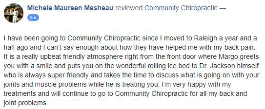 Chiropractic Garner NC testimonial 6