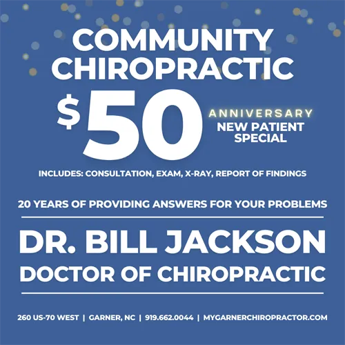 Chiropractic Garner NC 2025 Special Offer 20th Anniversary Chiropractic Garner NC 2025 Special Offer 20th Anniversary